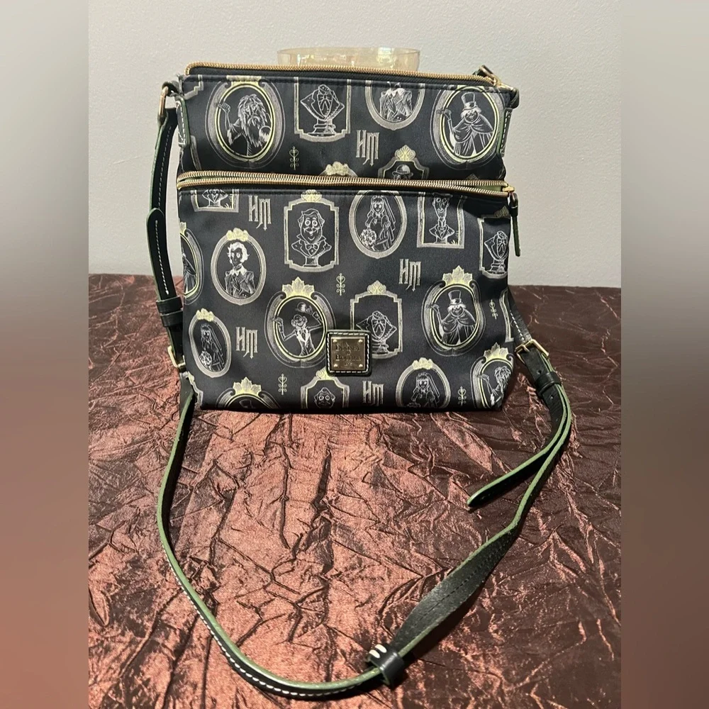 Disney Dooney & Bourke Haunted Mansion Nylon Portraits Crossbody Handbag - Picture 2 of 7